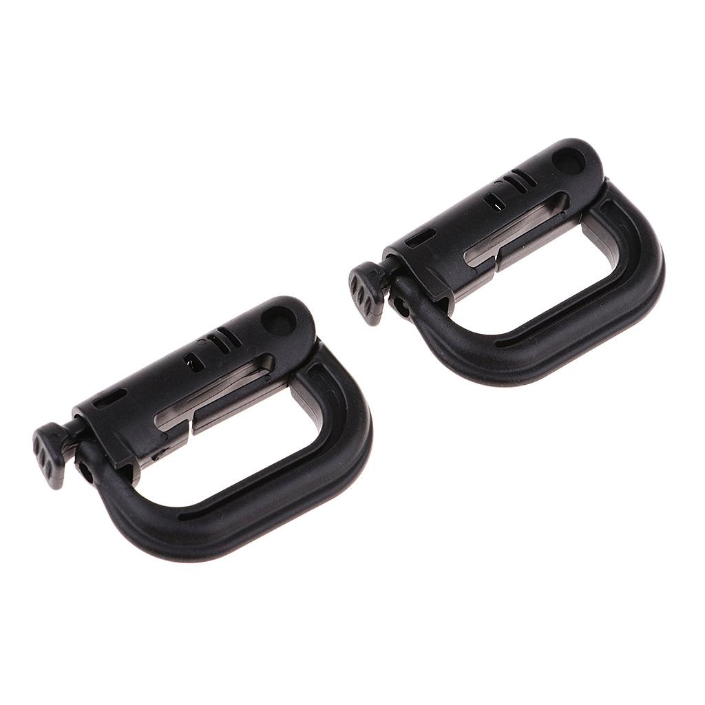 20 Pcs Carabiner Webbing Strap Buckle Climbing Attachment Hook Keychain