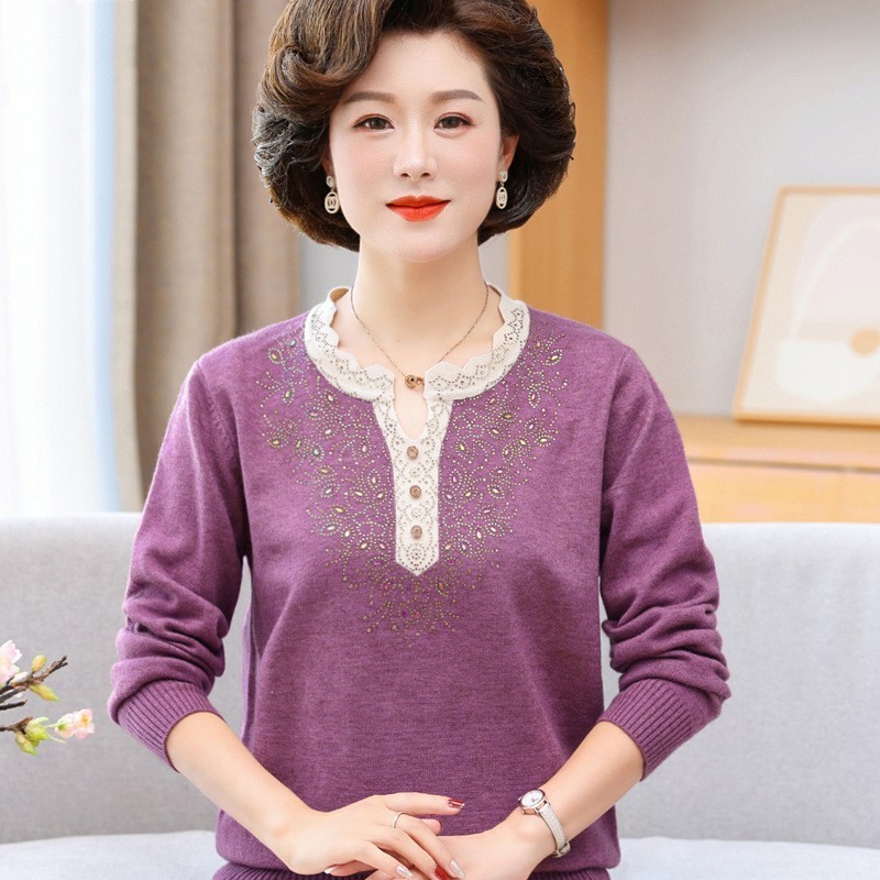 Áo Len Nữ Trung Niên Kiểu Đẹp Phong Cách Hàn Quốc AL73 - Hàng Quảng Châu Cao Cấp