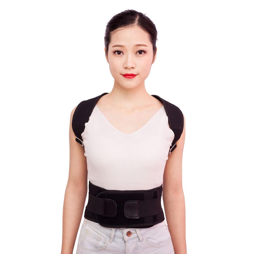 Đai Định Hình Cột Sống Chống Gù Lưng Loại Lớn Màu Đen