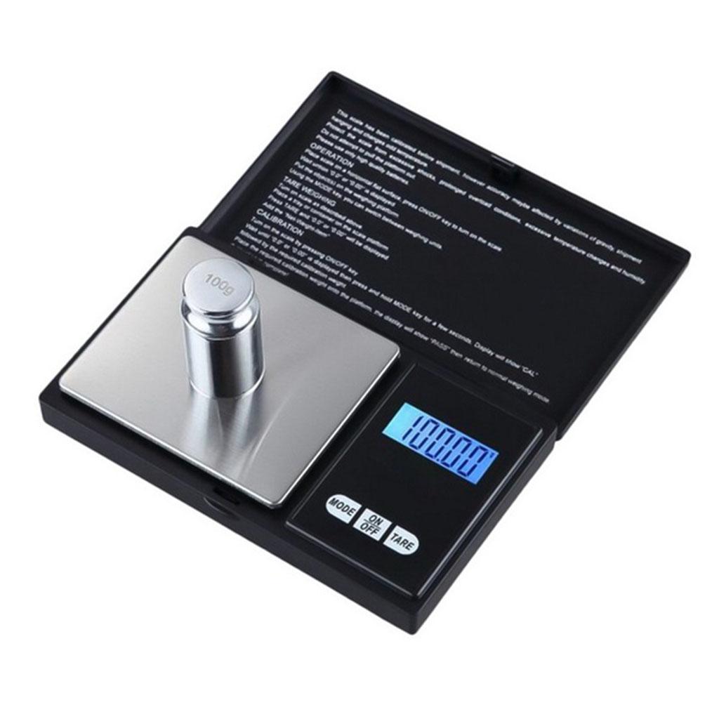 2 Pieces Mini Digital Scale 50g x 0.01g Jewelry Gram LCD Weighting Precise
