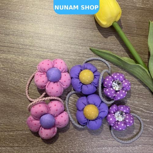 Set 2 cột tóc hoa mai nhiều màu lựa chọn xinh xắn cute cho bé Nunam shop