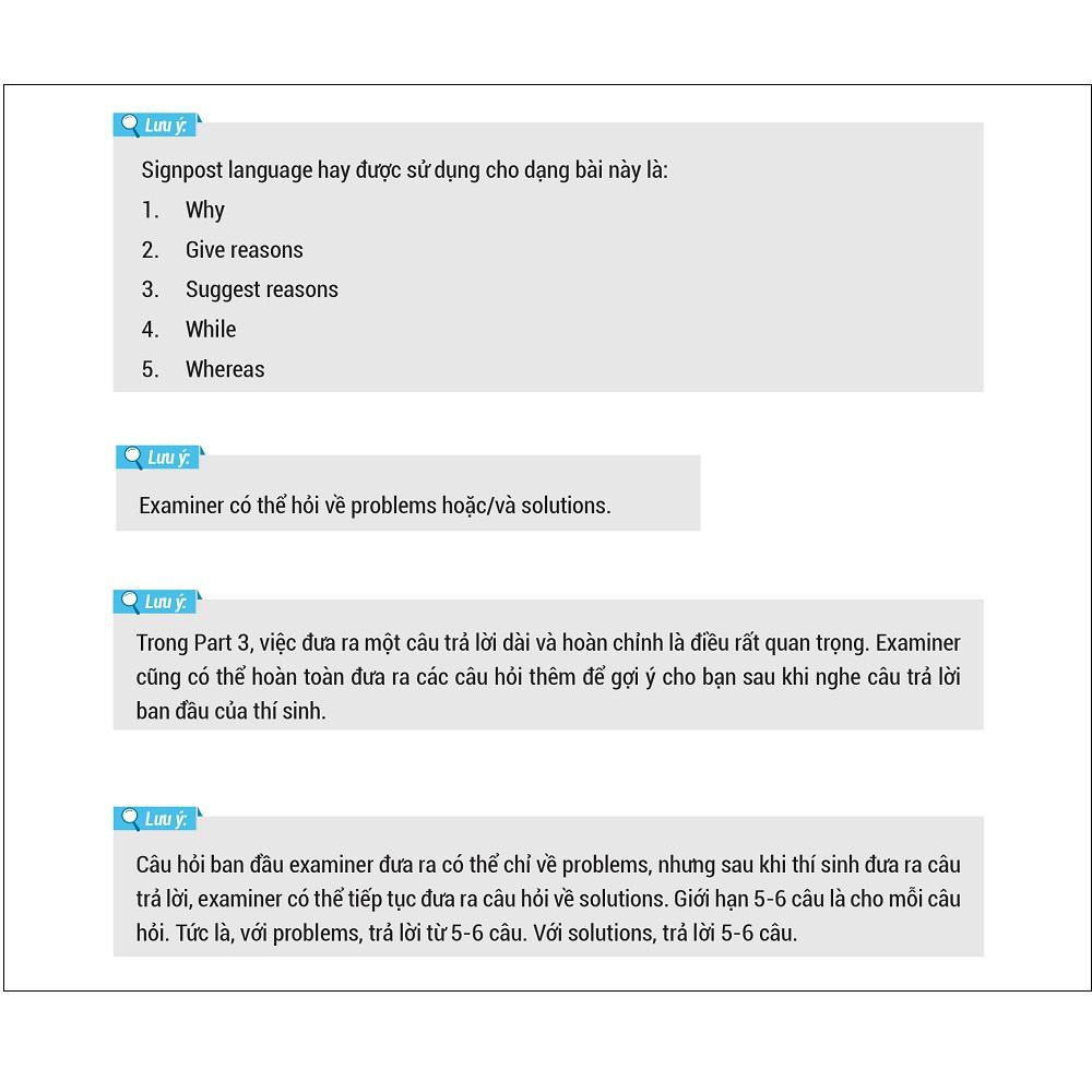 Sách - Công thức học nhanh IELTS SpeaKing Part 1,2,3