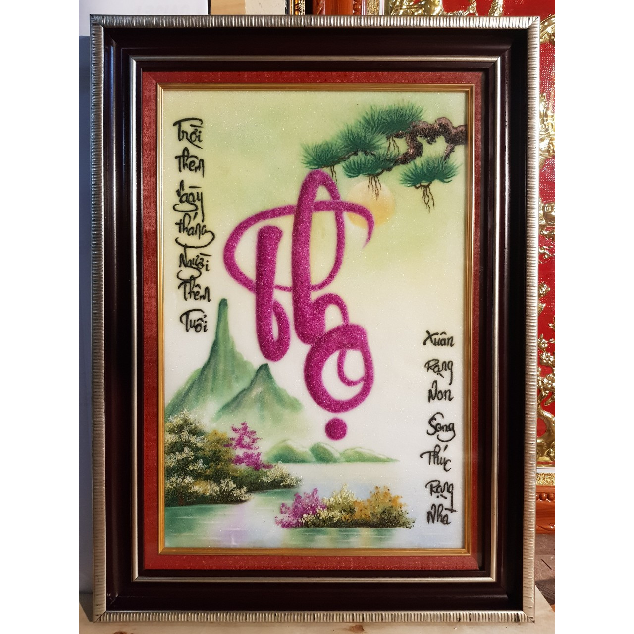 TRANH ĐÁ QUÝ THƯ PHÁP CHỮ- THỌ