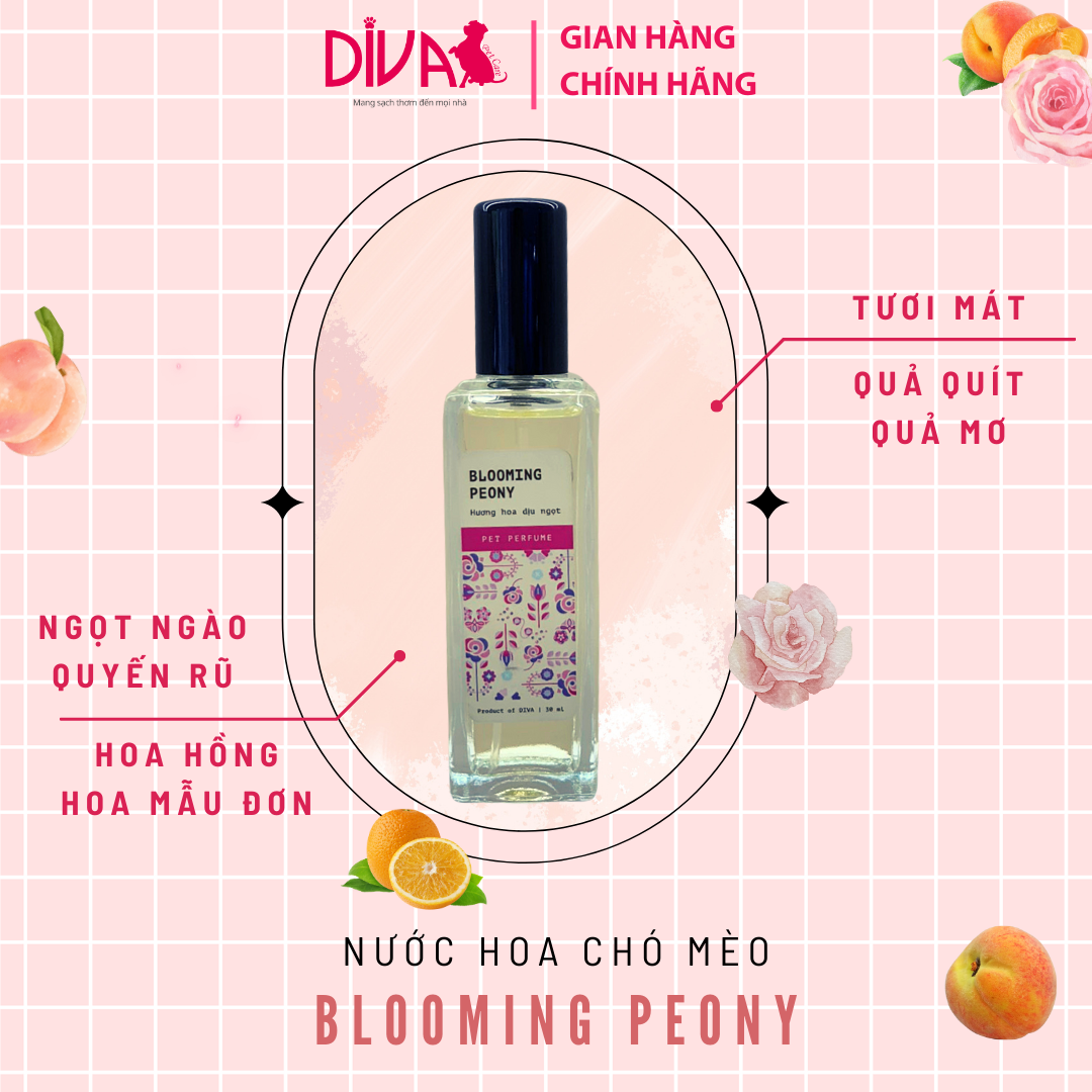 NƯỚC HOA CAO CẤP CHO THÚ CƯNG DIVA - BLOOMING PEONY 30ML