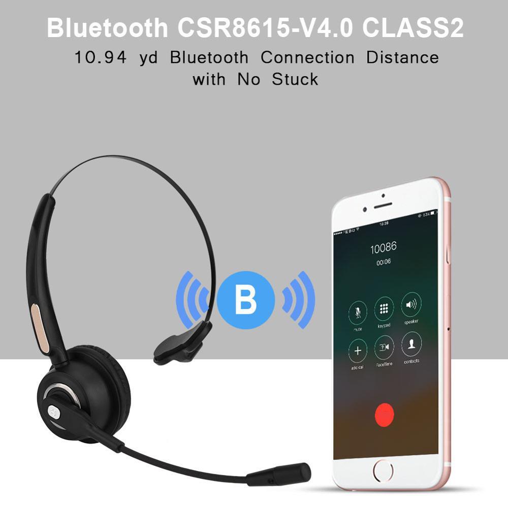 Trung Tâm Gọi Tai Nghe Bluetooth Tai Nghe Không Dây Trên-Đầu Tai Nghe Chống Ồn Với USB Cho Xe Tải Xe Trình Điều Khiển Văn Phòng điện Thoại