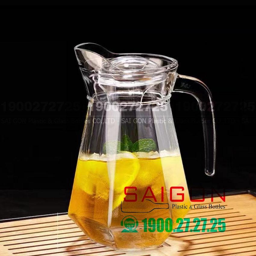 Bình Nước Thủy Tinh Delisoga Pitcher Waist 1100ml , 1300ml  | Tùy Chọn Kiểu Dáng và Dung Tích