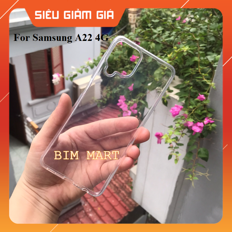 Ốp lưng dành cho Samsung Galaxy A22 4G silicon dẻo trong suốt cao cấp A+