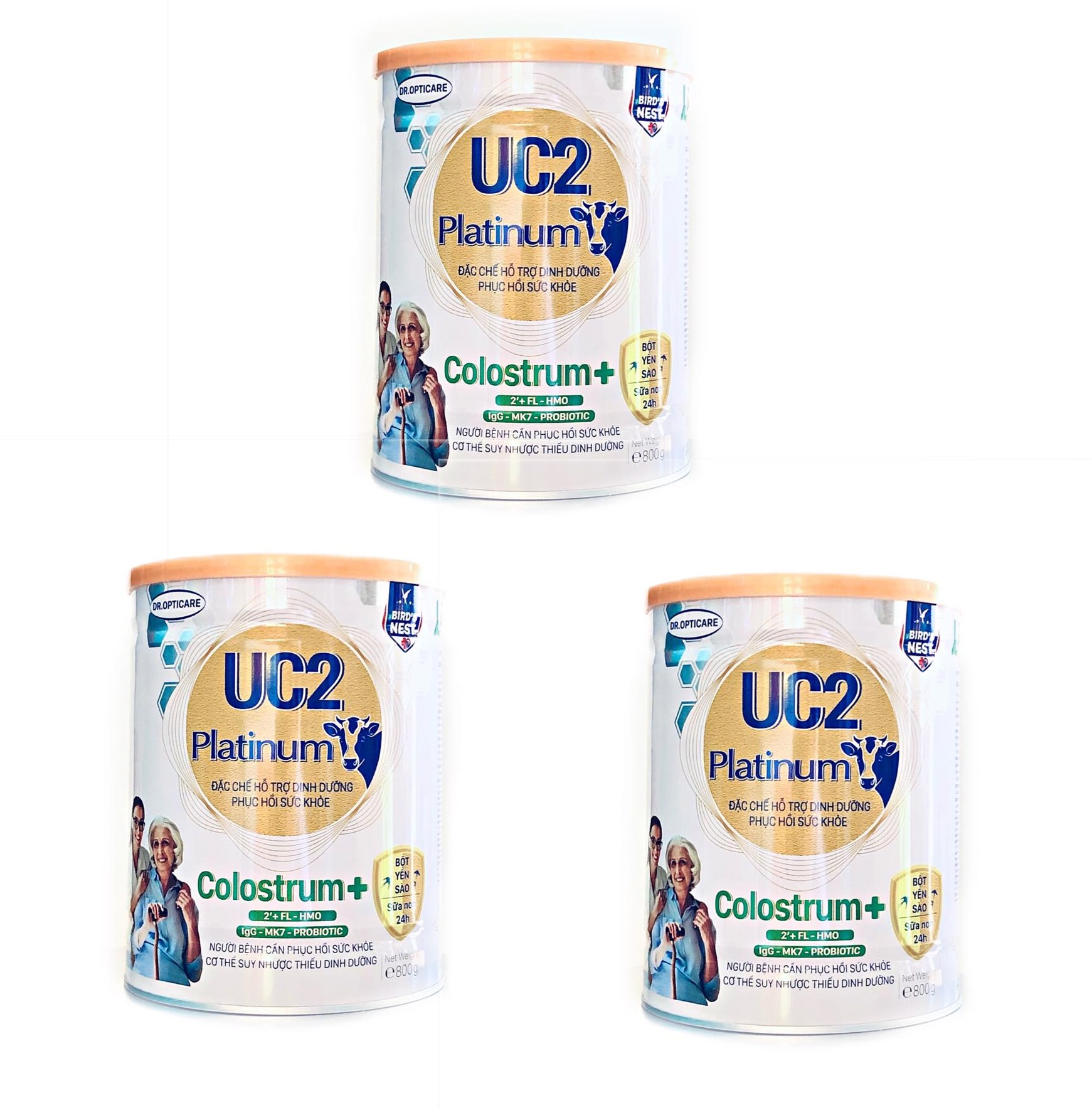 Combo 3 lon Sữa bột UC2 Platinum Colostrum+ lon 800g (người cần phục hồi sức khỏe cơ thể suy nhược suy dinh dưỡng)