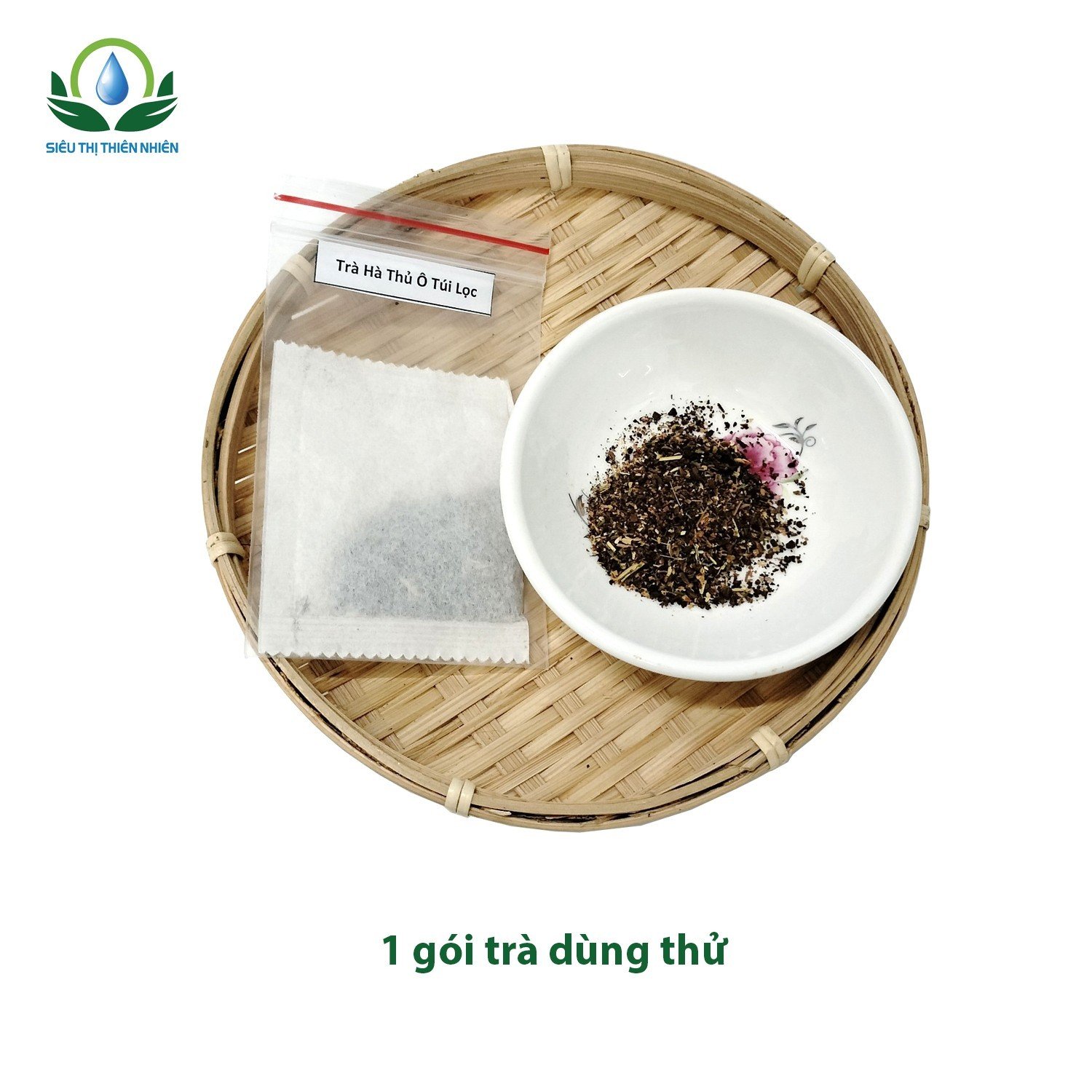 Trà Hà Thủ Ô hộp 30 Túi Lọc x 3Gram giúp bồi bổ thận, kích thích mọc tóc, tóc đen mượt của Siêu Thị Thiên Nhiên