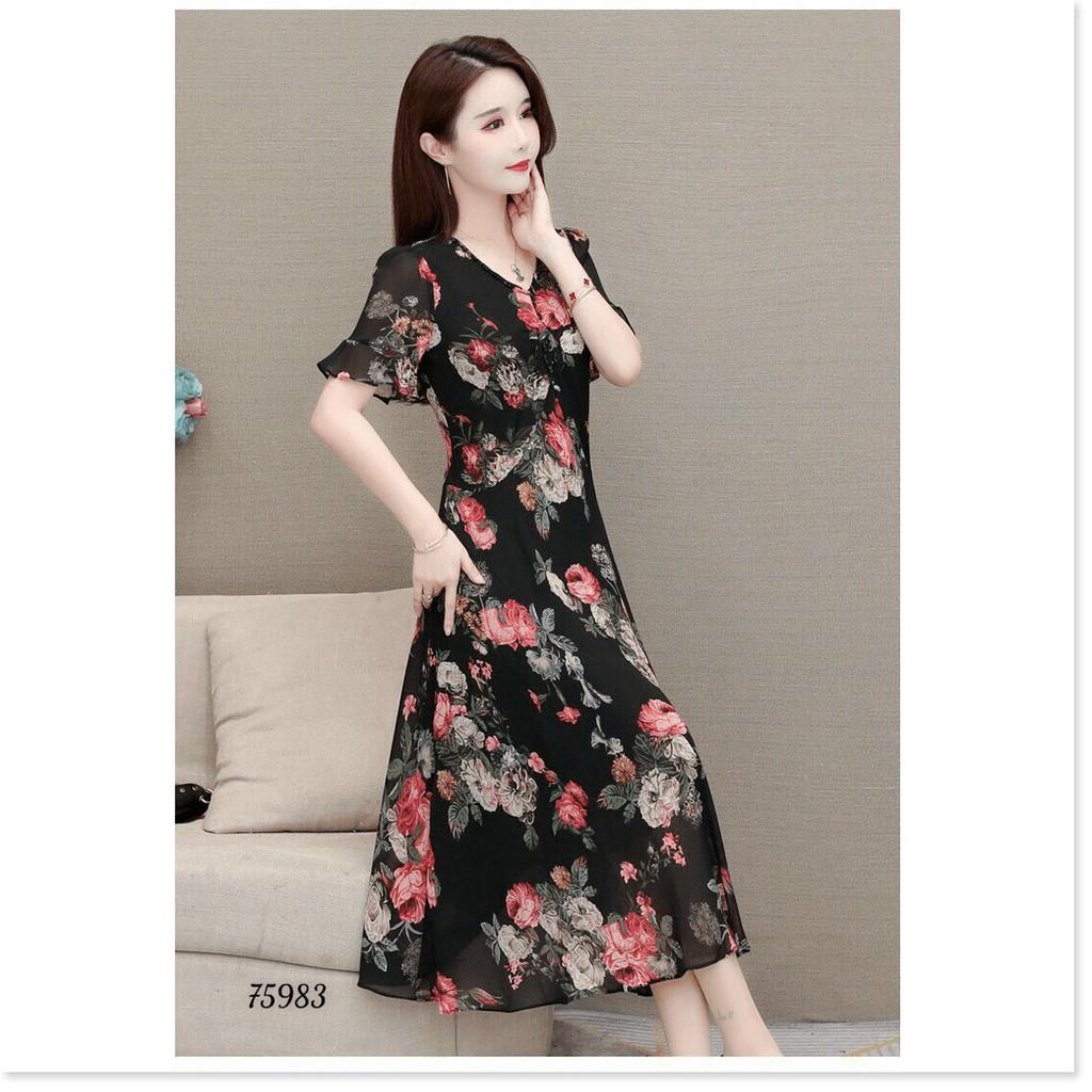 ĐÀM XÒE HOA LỤA DỰ TIỆC DÀNH CHO CÁC NÀNG TÔN DÁNG THỜI TRANG MỚI NHẤT HIỆN NAY