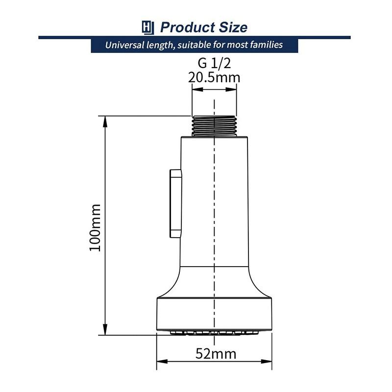 Đầu Vòi Nước 2 Chức Năng G 1 / 2 Thay Thế Tiện Dụng Cho Nhà Bếp