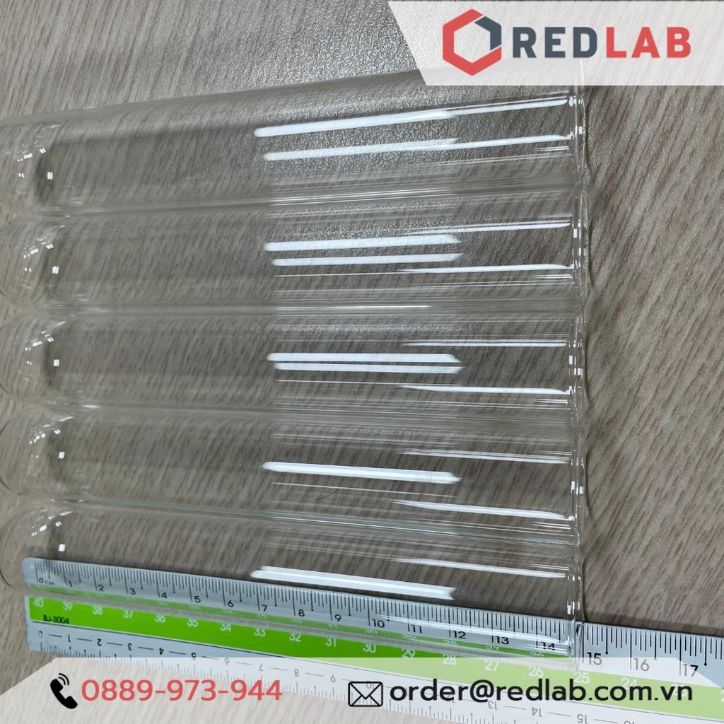 Ống nghiệm thuỷ tinh F 25 x 200 mm - 60 ml ONELAB, Boro 3.3, trơn không vành | Dùng trong thí nghiệm, y tế