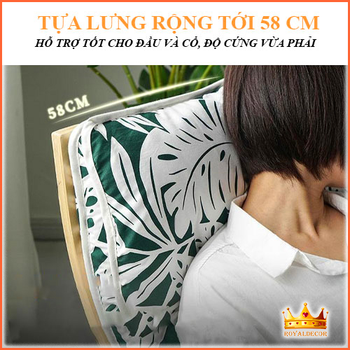 Ghế Poang Thư Giãn Bập Bênh ROYALDECORHN, Ghế Bập Bênh Thư Giãn Nghỉ Ngơi Đọc Sách Xem Tivi - Nội Thất Phòng Khách, Phòng Làm Việc