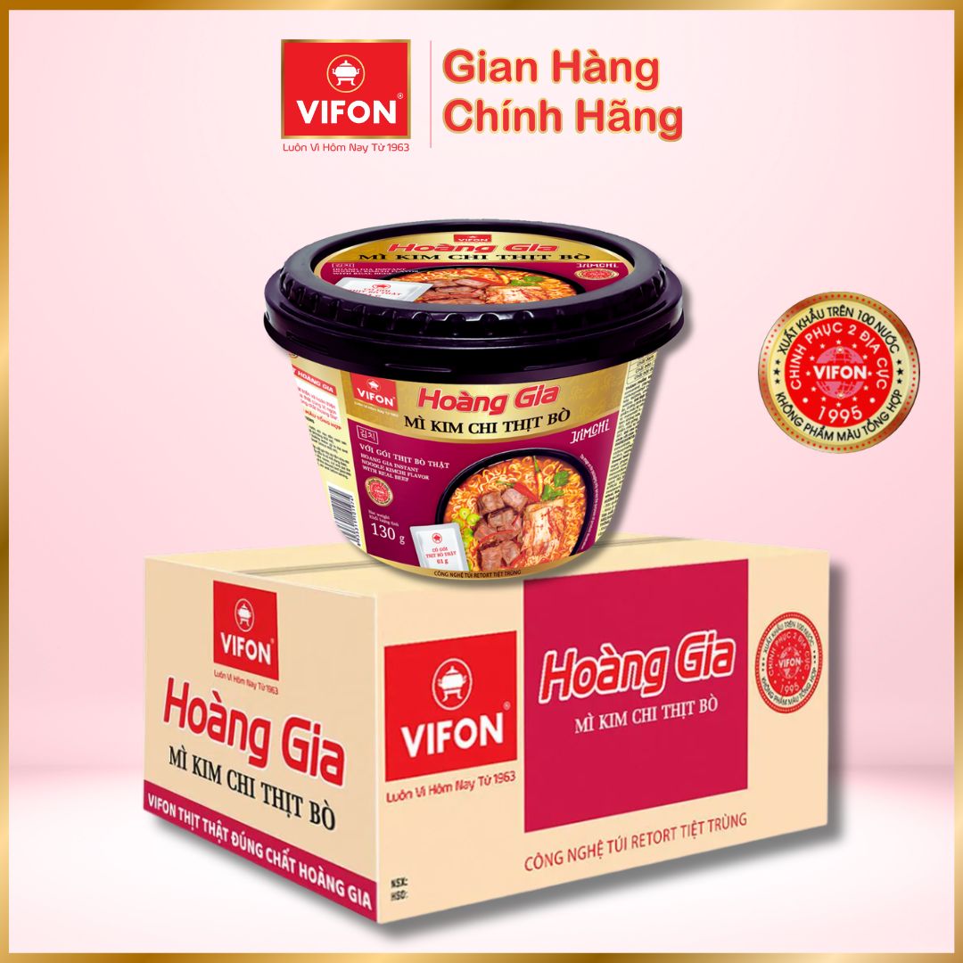 Thùng 12 Tô Kim Chi Thịt Bò HOÀNG GIA VIFON