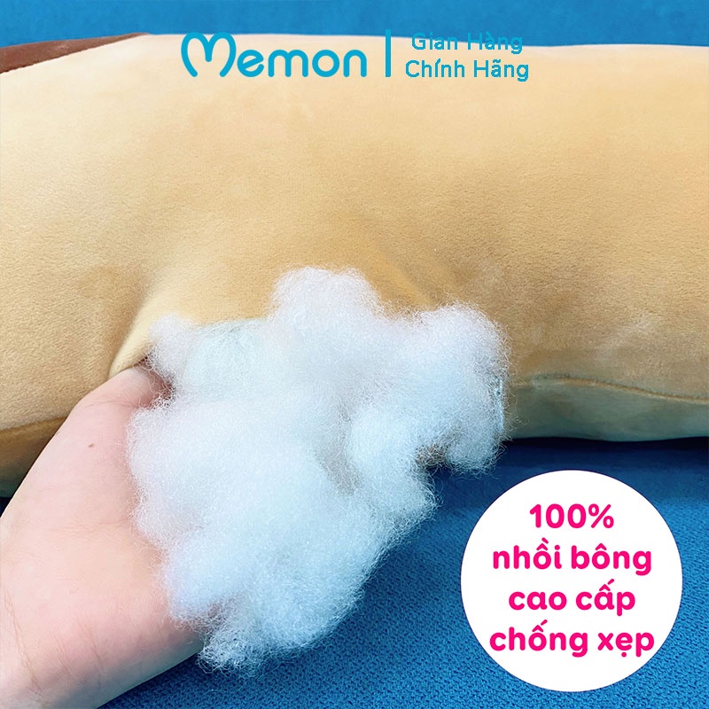 Gấu Bông Chó Ngủ Mũi Tim 70cm-1m1 Cao Cấp Memon, Gối Ôm Chó Bông Ôm Ngủ - Gấu Bông Qùa Tặng Cute