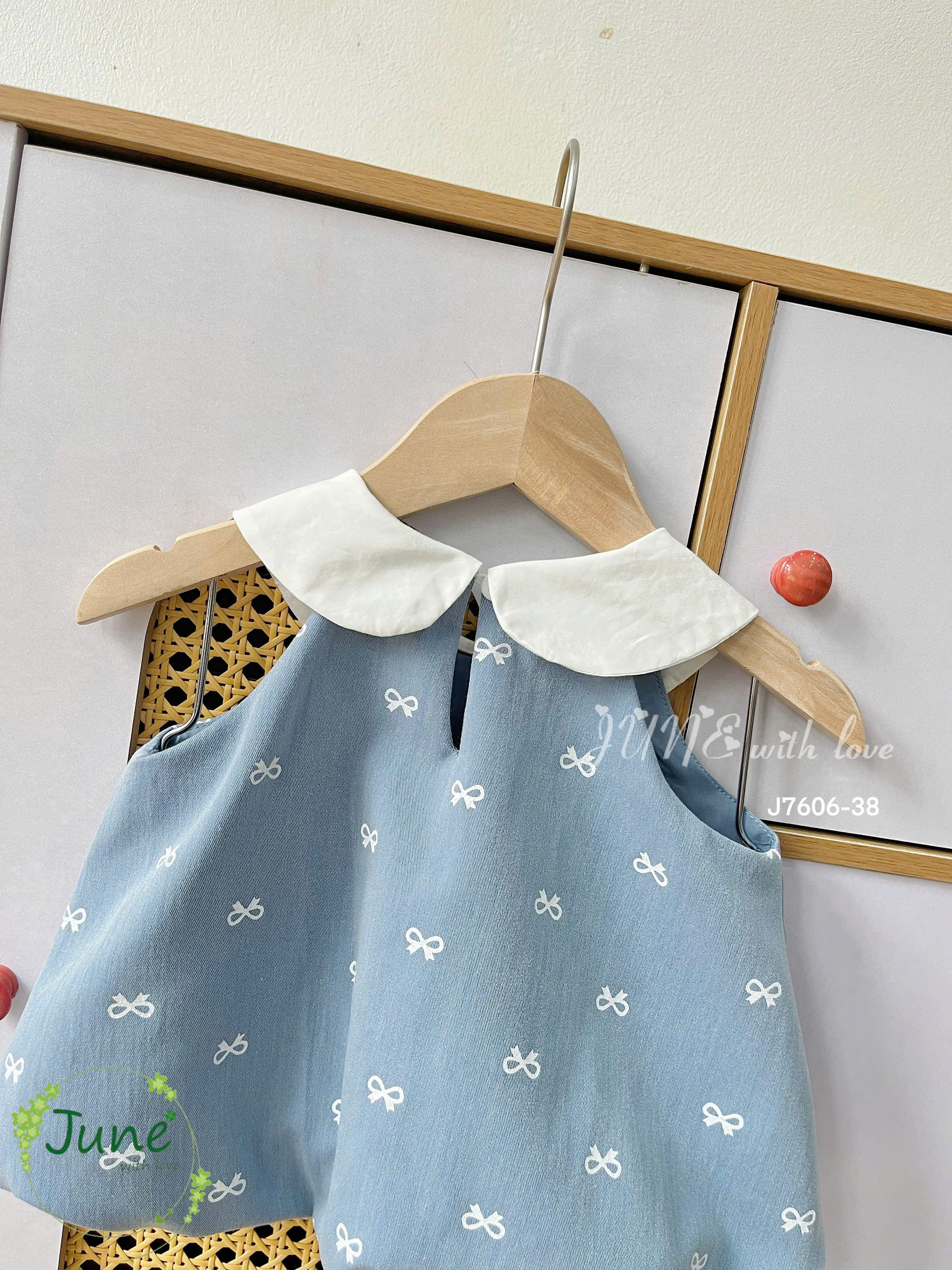 Set váy tiểu thư cho bé gái size 10-40kg hàng thiết kế cao cấp