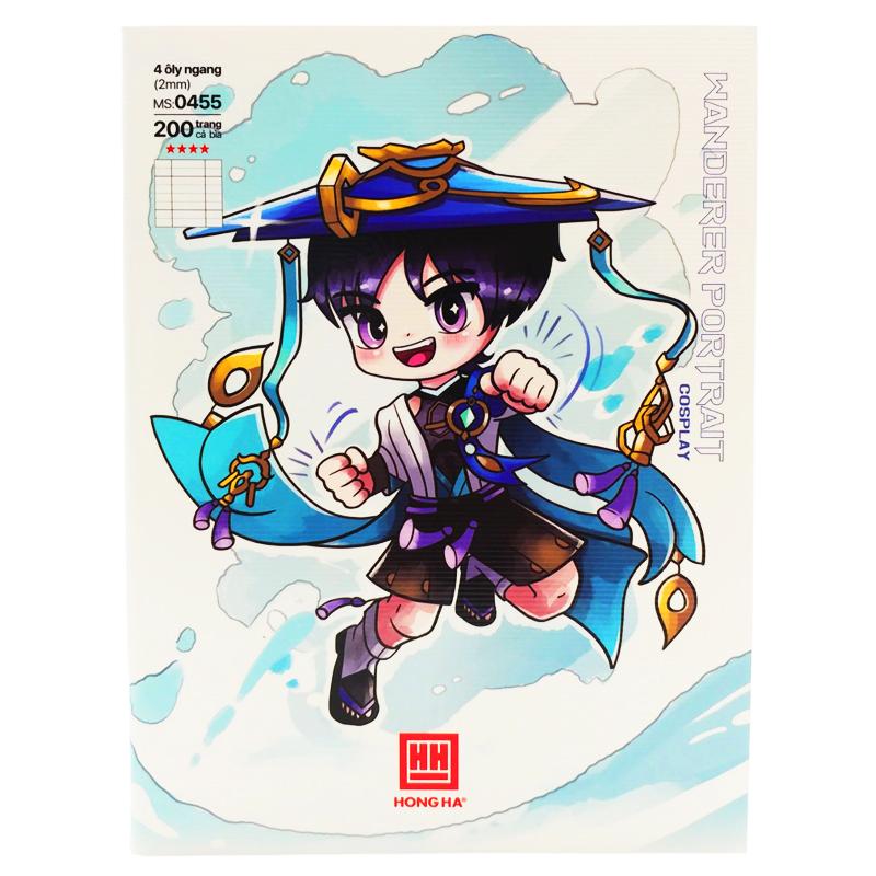 Tập Class Cosplay - 4 Ô Ly - 200 Trang 70gsm - Hồng Hà 0455 (Mẫu Bìa Giao Ngẫu Nhiên)