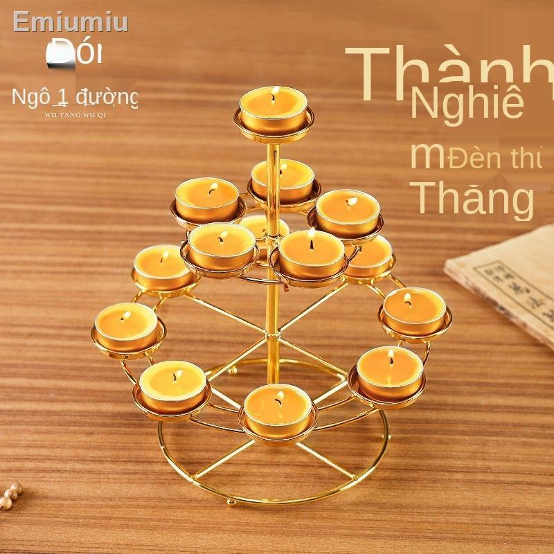 ☌◐▩đui đèn ống bơ Junlanzhai đui đèn cho mặt trước tượng phật cho đèn bàn hợp kim nến đèn bàn trang trí phật đường đồ dù