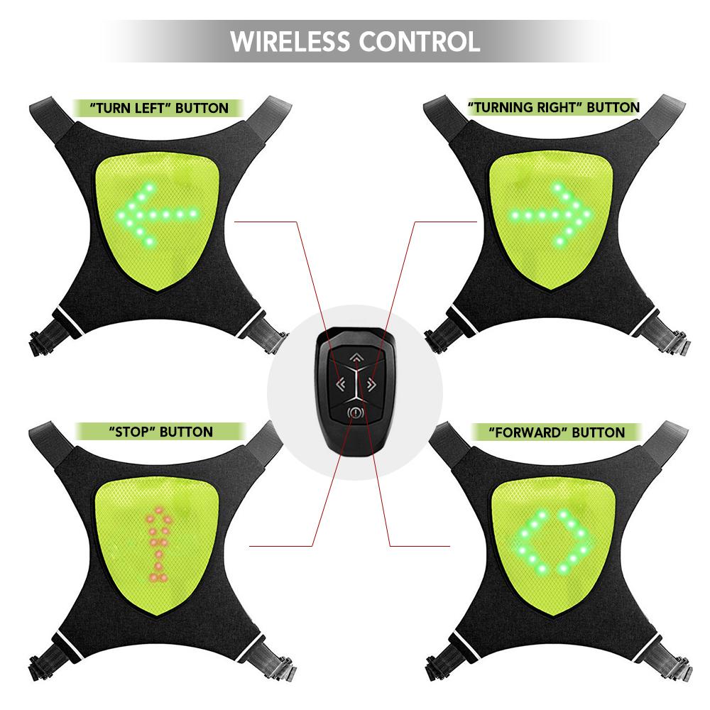Áo Vest Balo Bền Siêu Nhẹ Chống Nước Phù Hợp Cắm Trại Thể Thao Ngoài Trời Leo Núi Có Đèn Led Báo Hiệu An Toàn Điều Khiển Từ Xa Không Dây