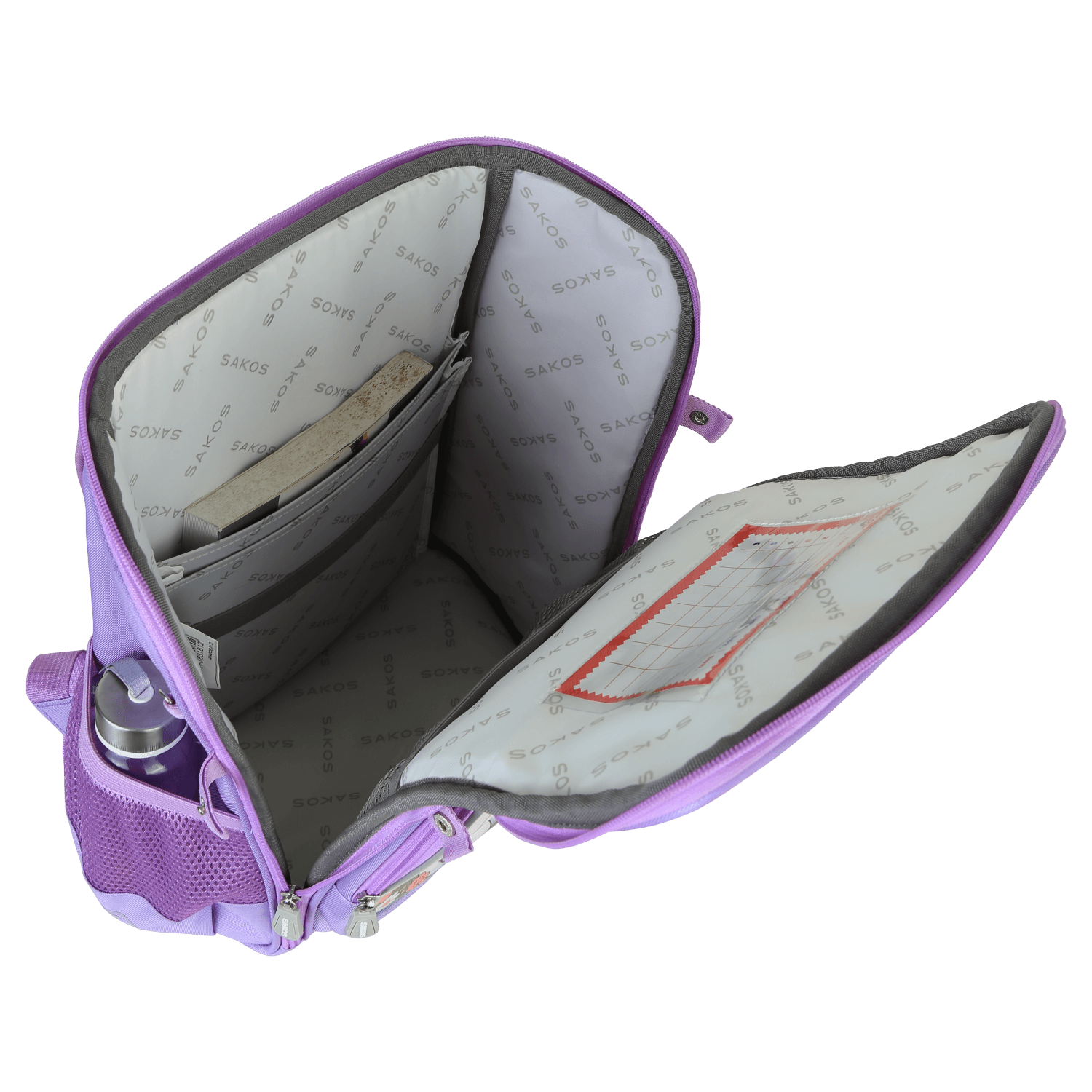 Ba Lô Học Sinh Kid Bingo Kèm Bóp Viết - Sakos SBO020LBNG00 - Lilac Bunny
