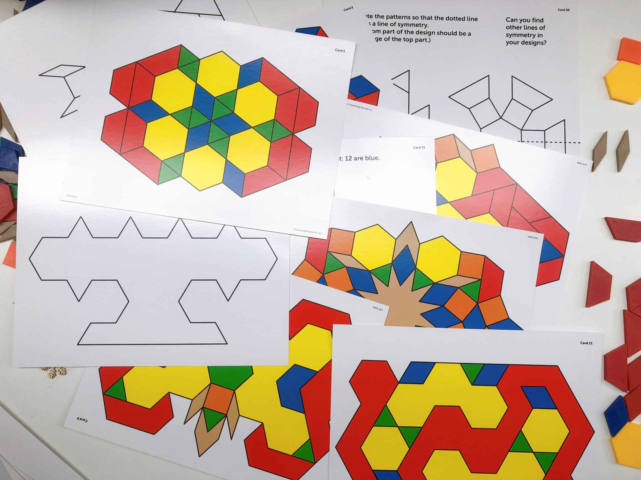 Learning Resources Bộ hoạt động các khối hình dạng - Pattern Block Activity Pack