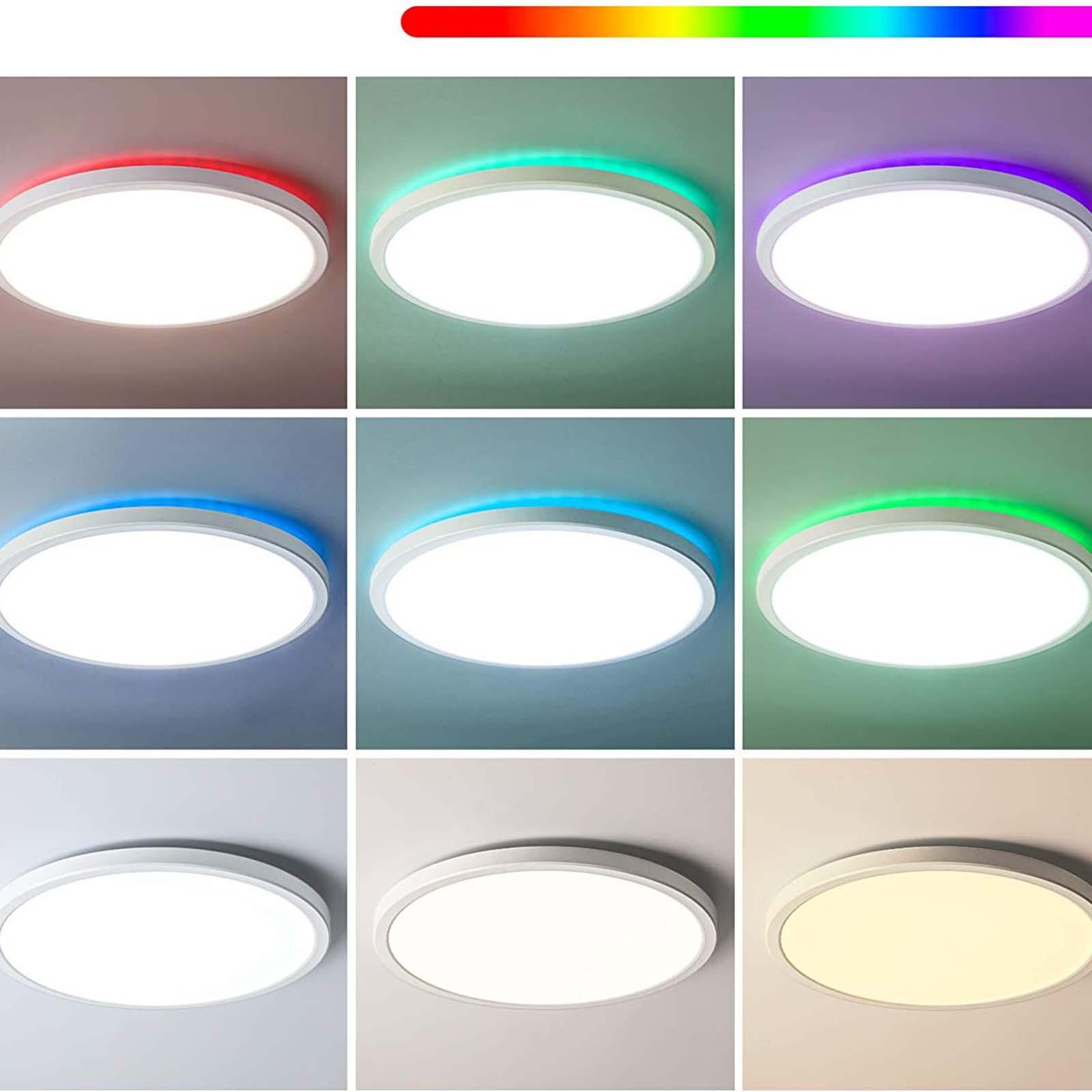 Modern Ceiling Lamp with RGB Cycle LED Ceiling Light for Decor Bedroom