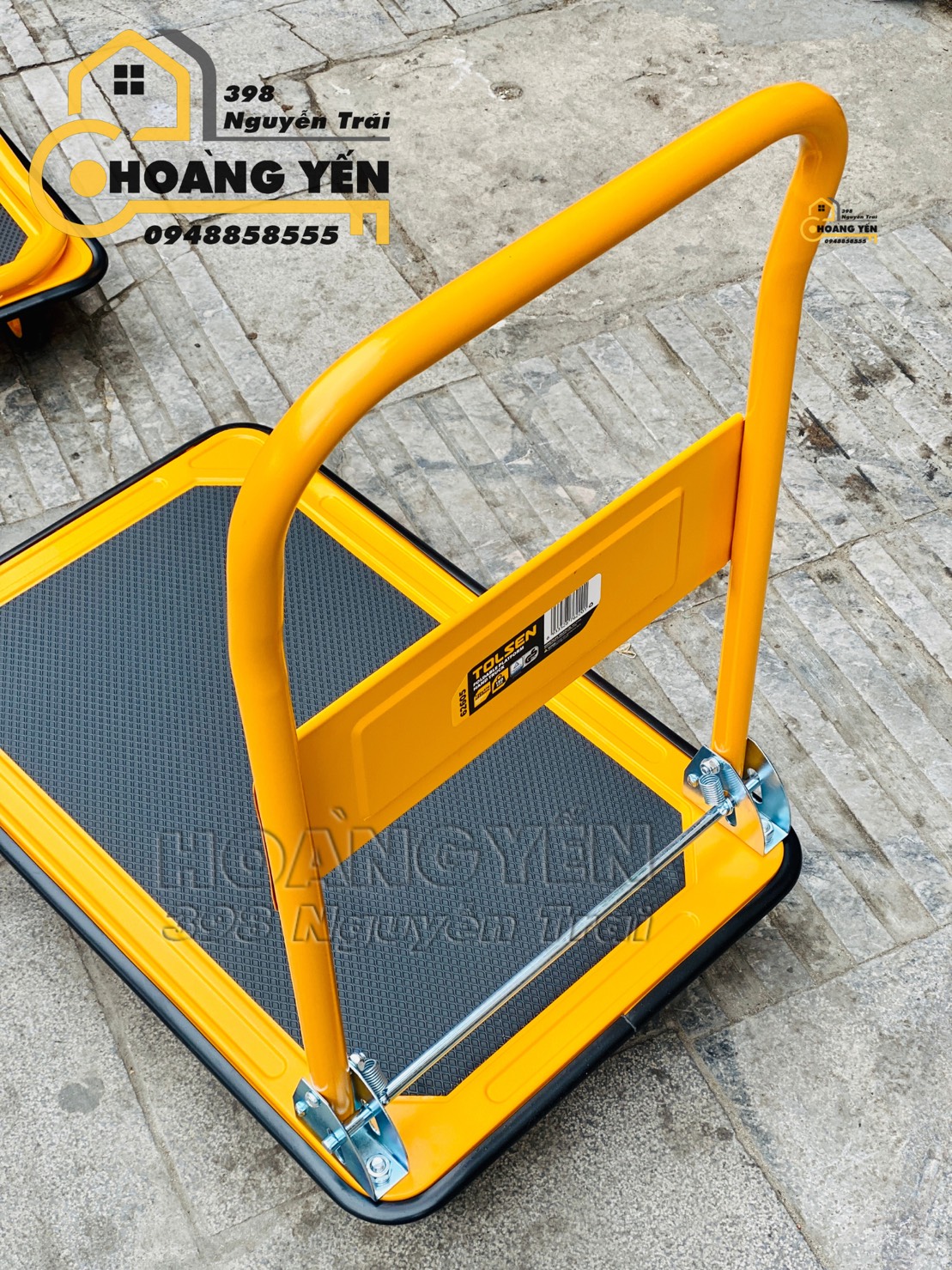 Xe Đẩy Tolsen 62605 (150kg), Xe chở hàng khung thép chịu lực tốt KT 730 x470x850mm