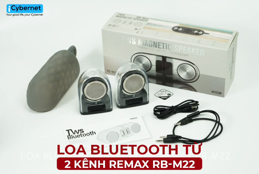 Loa bluetooth đế nam châm 2 kênh Remax RB-M22