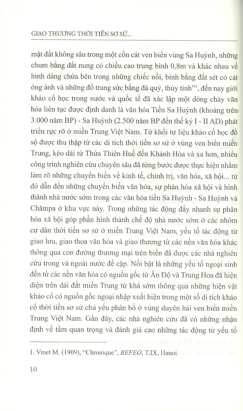 Giao Thương Thời Tiền Sơ Sử Ở Miền Trung Việt Nam (Sách Chuyên Khảo)