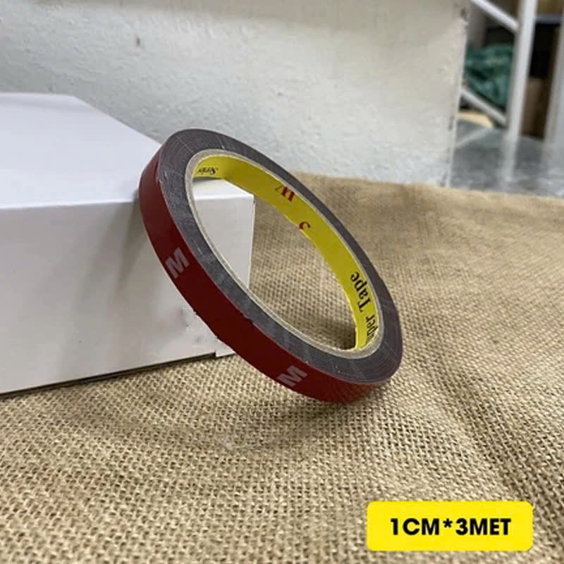 20mm x 3m Băng keo 2 mặt cường lực siêu dính màu xám dài 1cmx3m - nhiều kích thước, dán logo, đồ chơi xe, dán được nhiều bề mặt như nhựa, thủy tinh