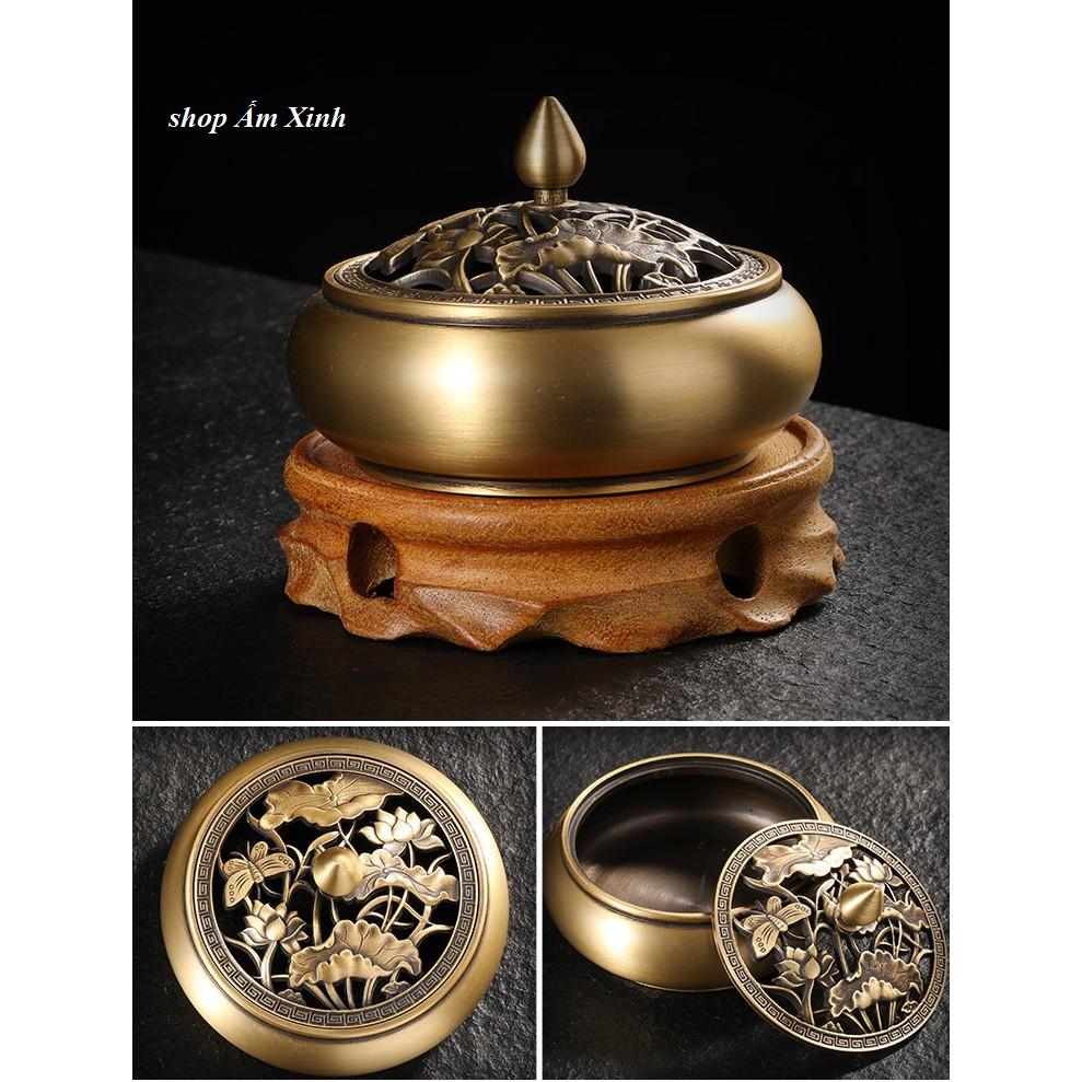 LƯ HƯƠNG XÔNG, ĐỐT TRẦM HƯƠNG BẰNG ĐỒNG ĐÚC NGUYÊN KHỐI