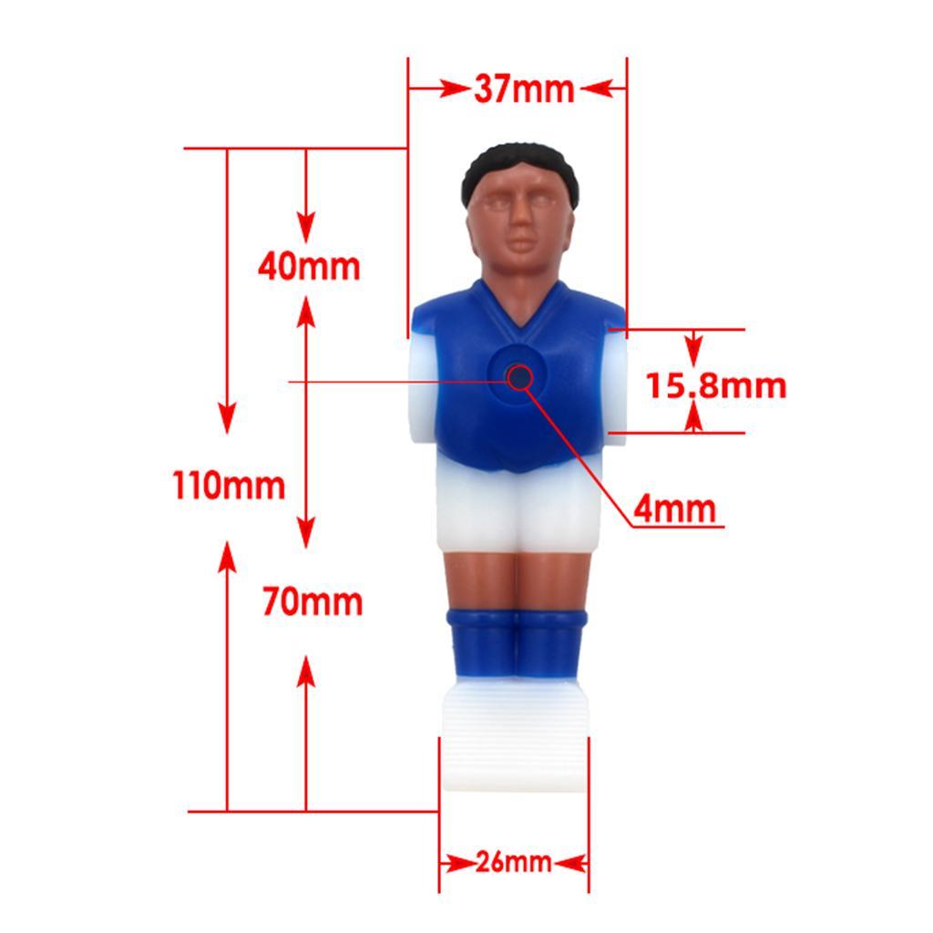 22x Foosball Men Soccer Table Football Players with Ball Game Accessories