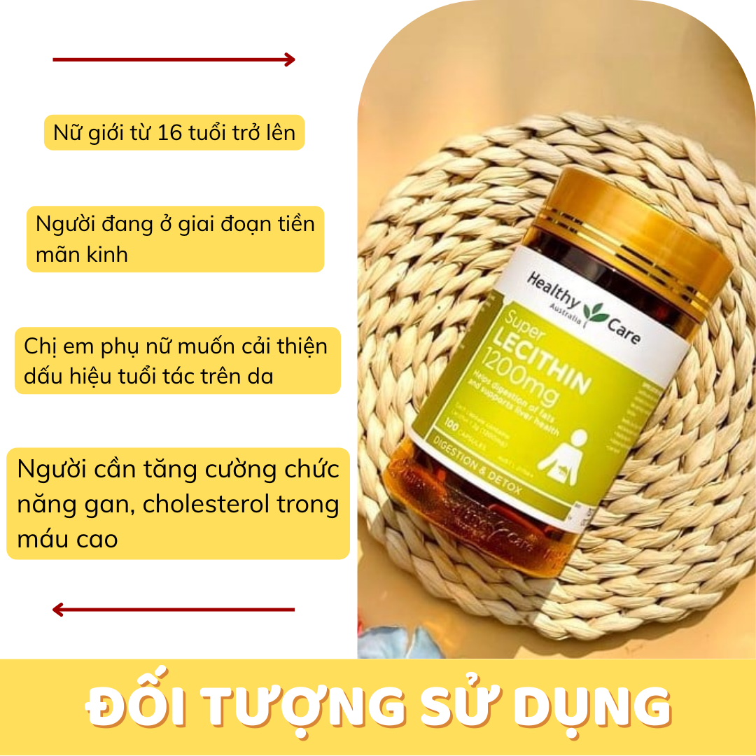 Mầm đậu nành điều hòa nội tiết Healthy Care Super Lecithin 100 viên