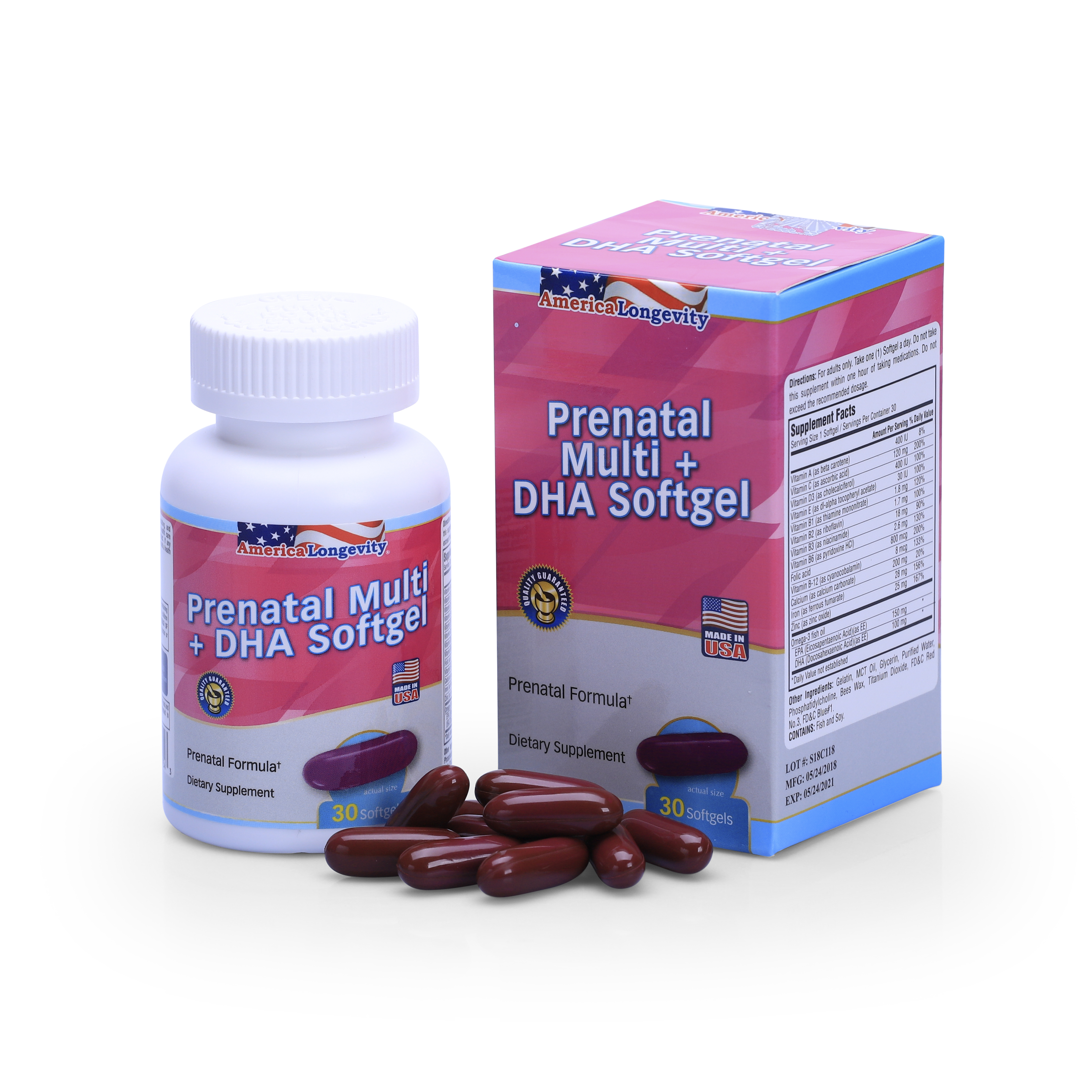 Thực phẩm bảo vệ sức khoẻ Prenatal Multi + DHA Softgel