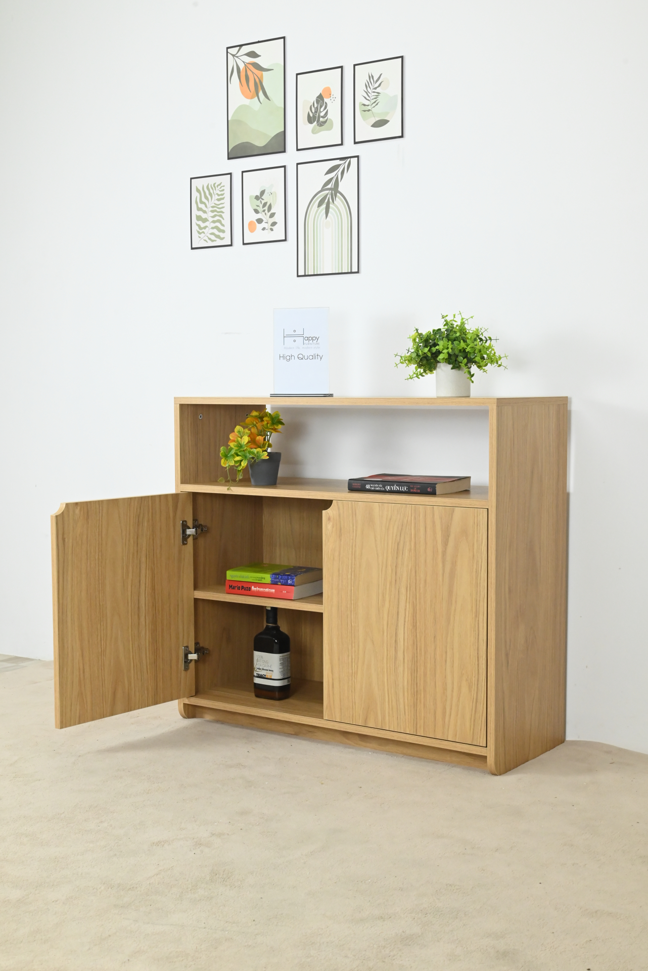 CIRCLE, Tủ lưu trữ 2 cửa mở, 90cm x 35cm x 82cm , TCM_074