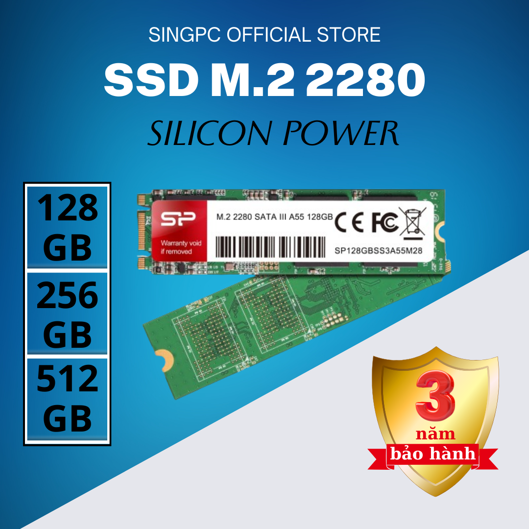 Hình ảnh SSD Silicon Power M.2 2280 SATA A55 128GB - Hàng chính hãng