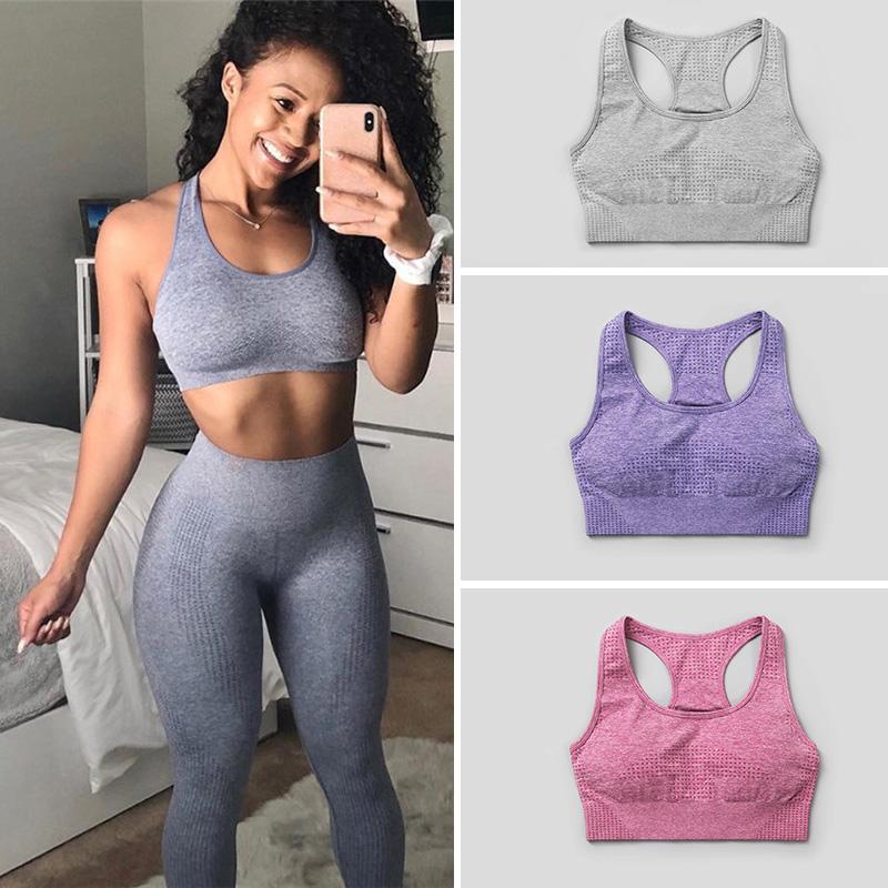 5 Màu Sắc Nữ Sống Còn Liền Mạch Thể Thao Push Up Bra Thể Thao Tập Luyện Áo Lót Thể Thao Nữ Tập Gym Tập Thể Dục Thể Thao mujer "Top