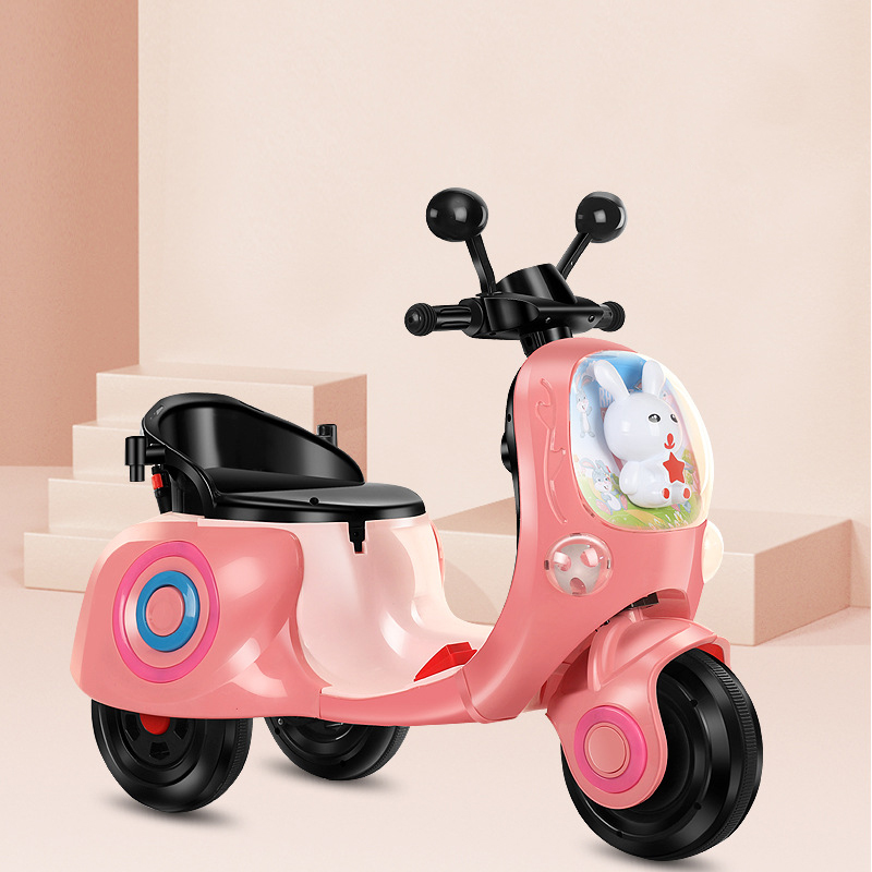 Xe máy điện trẻ em, xe máy điện Vespa cho bé TILO KIDS TLK-6468 có đèn nhạc siêu dễ thương