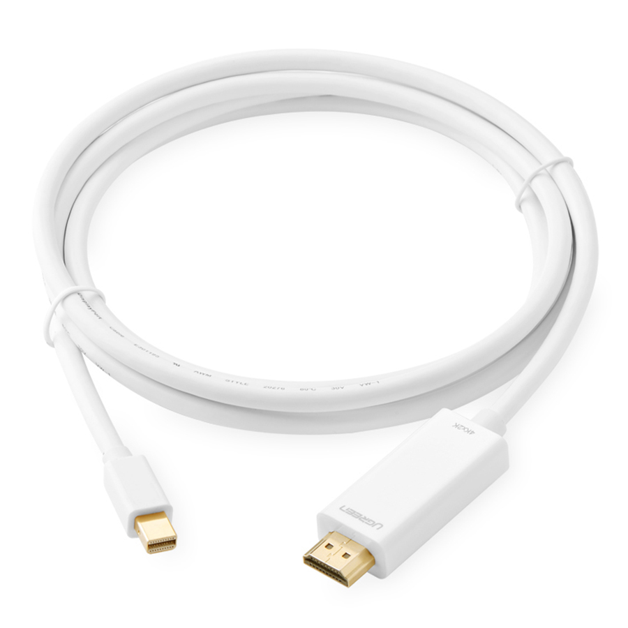 Cáp Mini Displayport (Thunderbolt) To HDMI 4K Ugreen 20849 (1.5m) – Hàng Chính Hãng