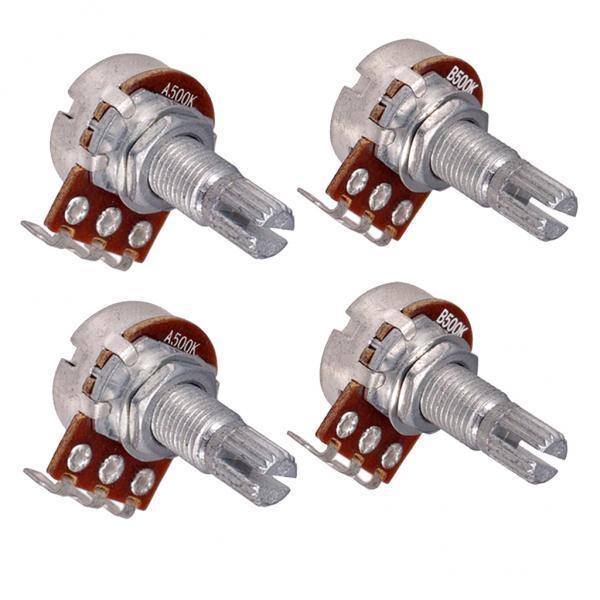 3X LONG SPLIT Shaft 500K Electric Guitar Potentiometer Pots Volume   Switch