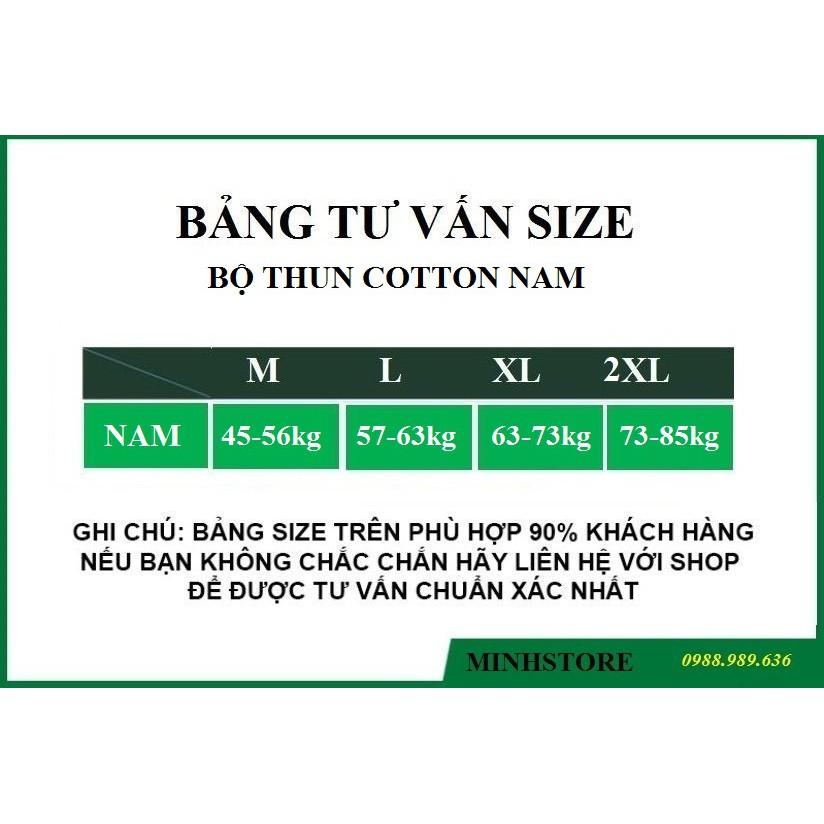 Đồ Bộ Nam mặc nhà Đồ mặc ở nhà nam Thể Thao Cotton dày XỐP THÁI mặc ở nhà đủ size tới 85kg - MINHSTORE