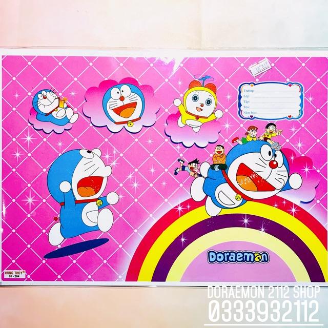 Combo 10 bìa bao tập Doraemon có nhãn tên