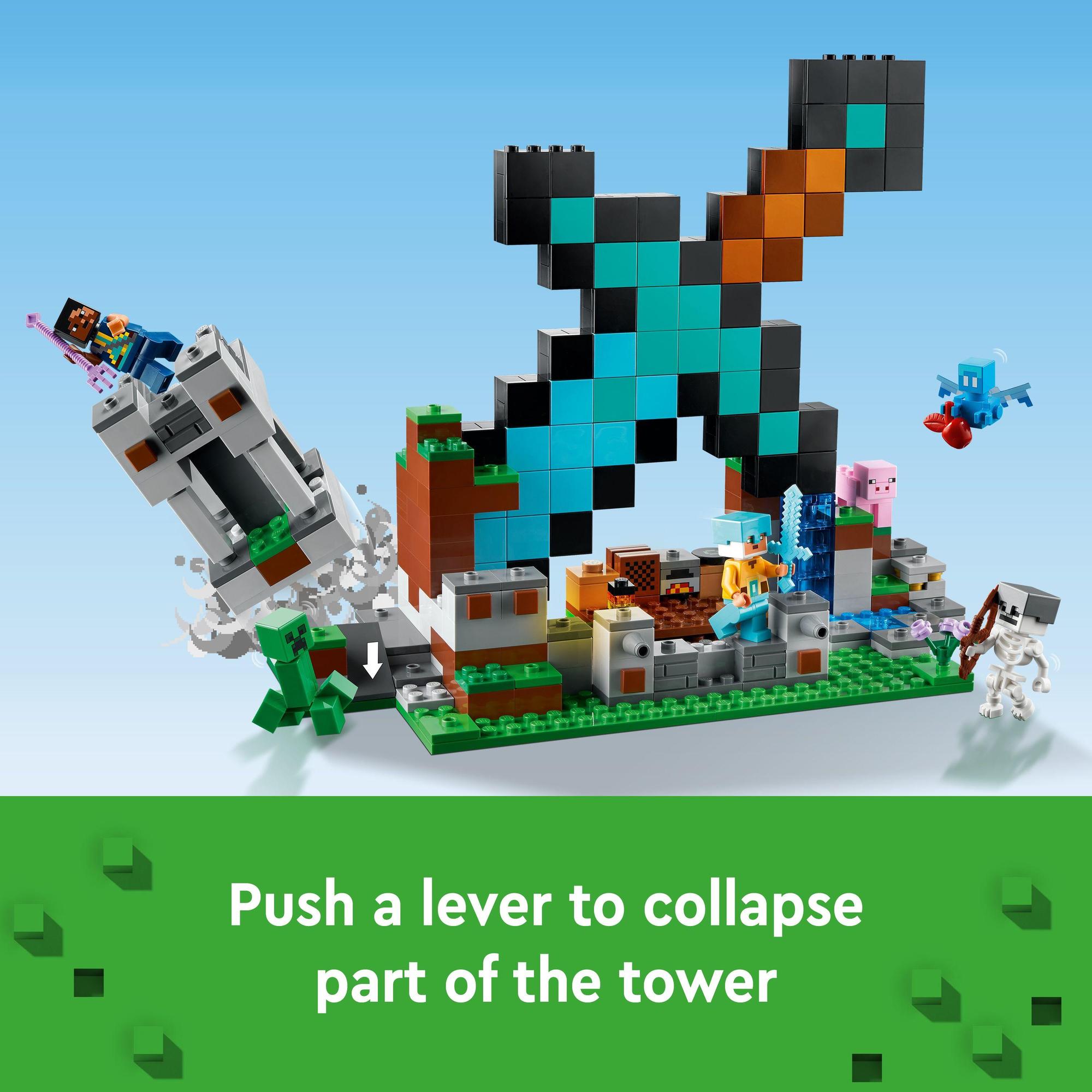 LEGO Minecraft 21244 Tiền Đồn Cất Giữ Kiếm Kim Cương