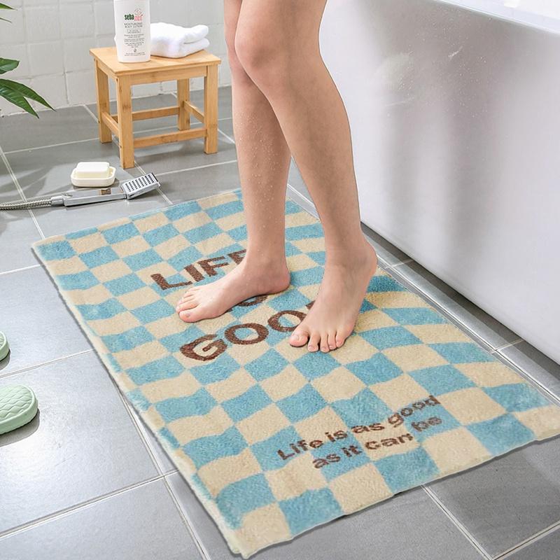 Thảm Lót Cửa Chùi Chân Mềm Mại Thấm Hút Tốt Chống Trượt Phong Cách Bắc Âu