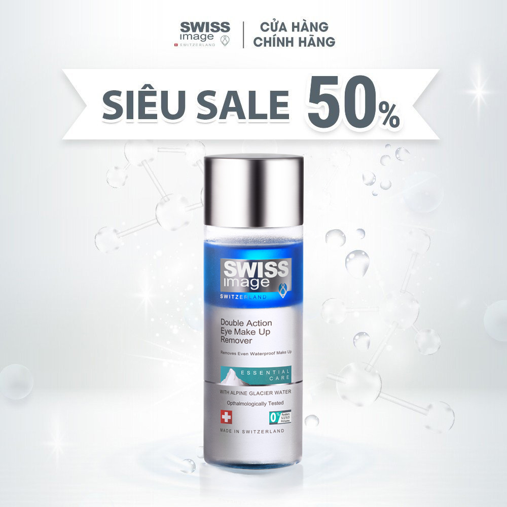 Nước tẩy trang làm sạch dịu da vùng mắt Swiss Image Double Action Eye Make Up Remover 150ml