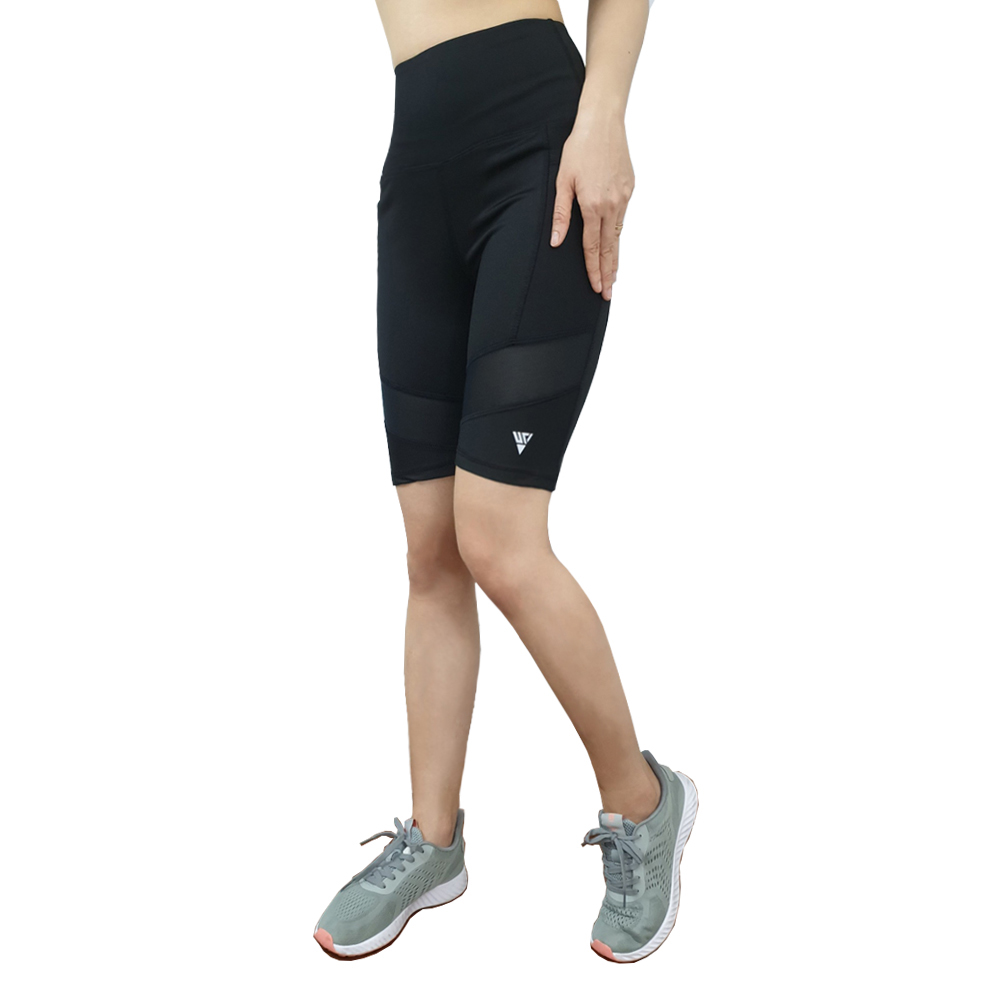 Quần Ngố Tập Gym Nữ Phối Lưới - Quần Legging Lửng