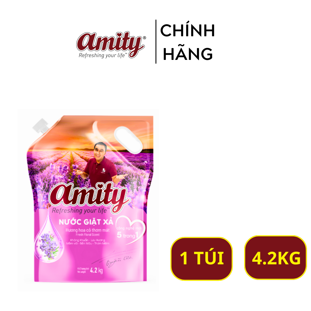 Nước giặt xả Amity 4.2kg (Túi) - Sản phẩm làm sạch hiệu quả