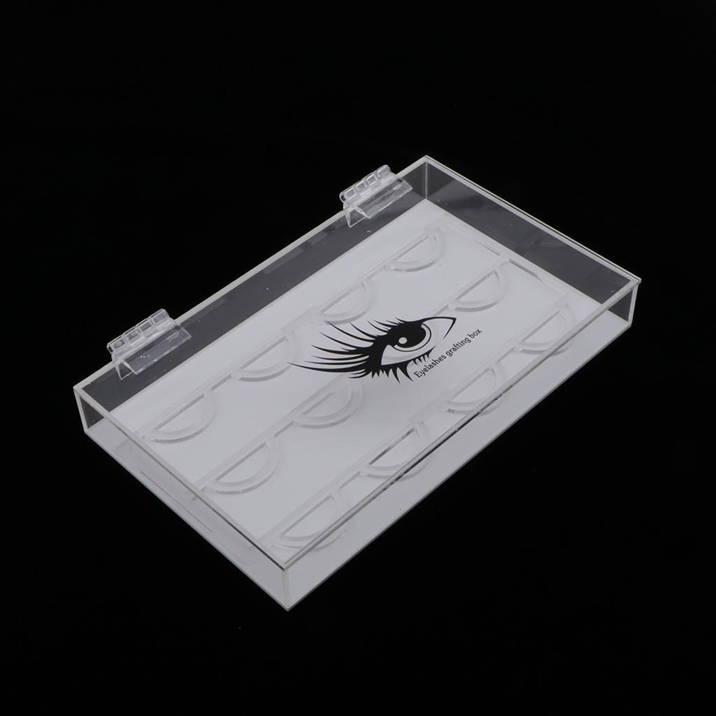 6 Pairs Acrylic False Eyelash Storage Case Display Box Eyelash Holder Stand