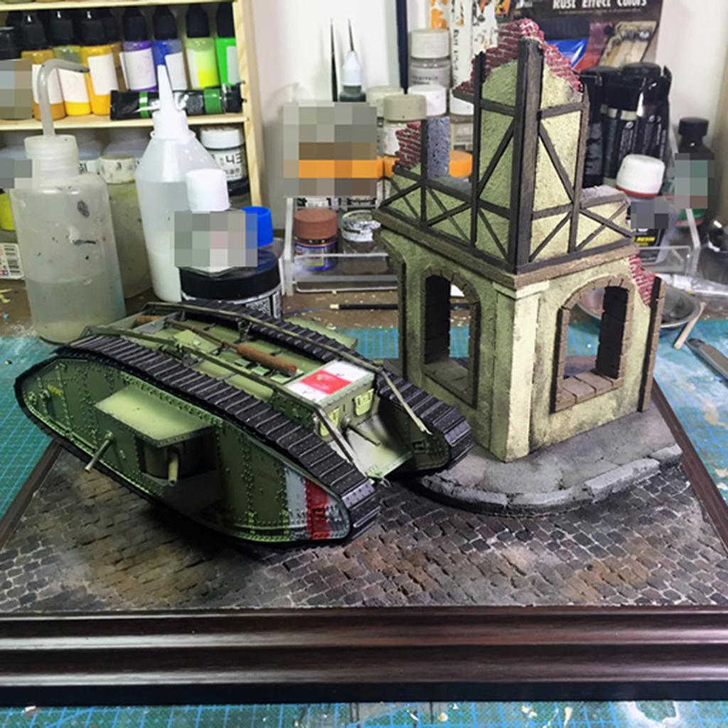 1/35 Quy Mô Dioramas Phong Cảnh Quân Sự Cát Bàn Xây Dựng Mô Hình Di Tích Nhà