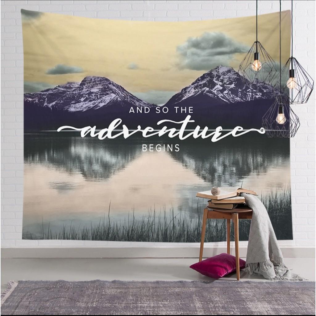 Thảm treo tường/ Vải treo tường decor đa phong cách/Tapestry hanging cloth/ Wall Tapestry (150x130cm, tặng móc treo)